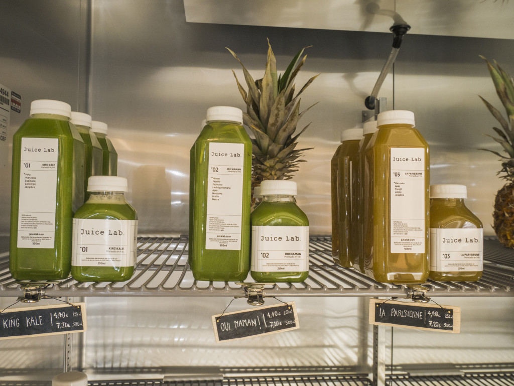 Juice Lab ofrece zumos, smoothies, leches vegetales y shots sin aditivos.