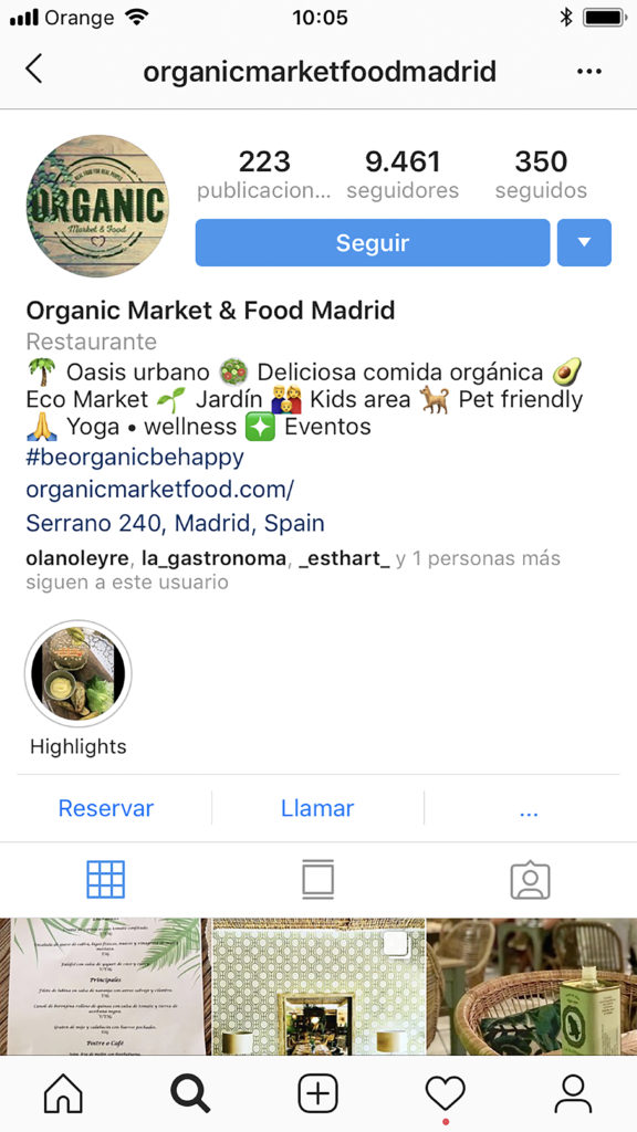 Instagram ha incorporado un botón de reserva a través de ElTenedor para los restaurantes con perfil de empresa.